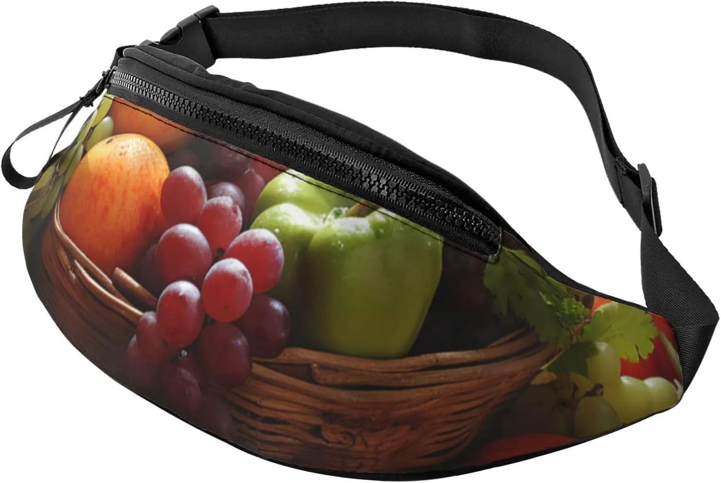 Fanny Pack for Men Women Crossbody Waist Bag Colorful Various Vegetables and Fruit Belt Bag with Adjustable Strap Hip Bum Bag