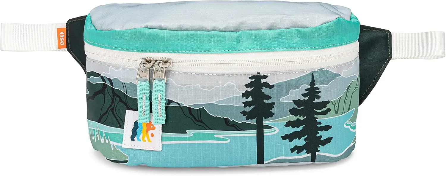 Fanny Pack for Women and for Men, Perfect Crossbody Running Pouch for Workouts, Hiking, Sports, Festivals Outdoors, Traveling, Fashionable Belt Bag Holds Phone and Accessories (North Cascades)