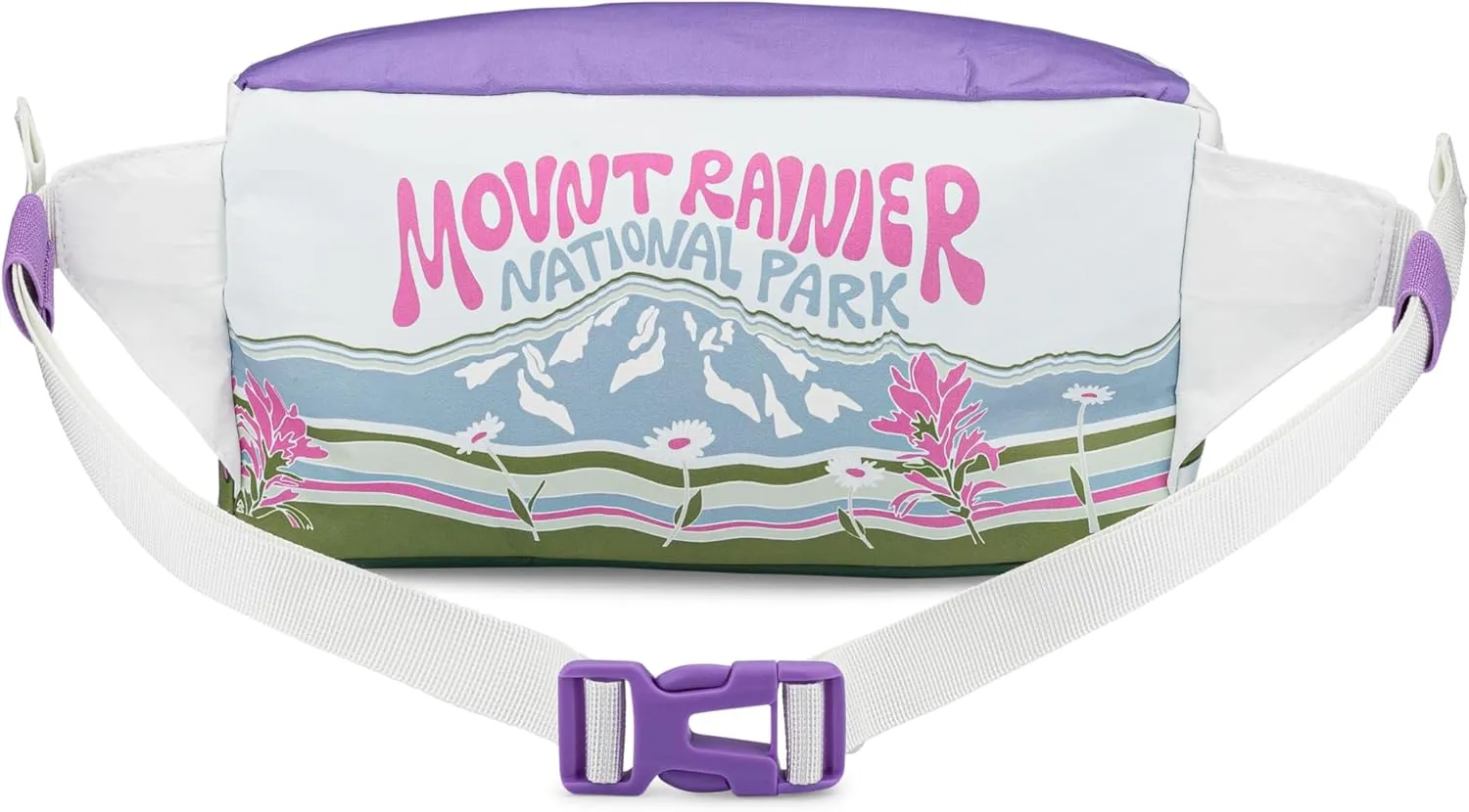 Fanny Pack for Women and Men, Perfect Crossbody Running Pouch for Workouts, Hiking, Sports, Festivals, Outdoors, Traveling, Belt Bag Holds Phone and Accessories (Mount Rainier)
