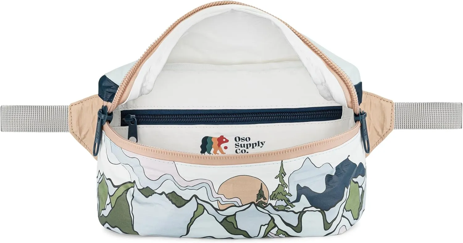 Fanny Pack for Women and Men, Perfect Crossbody Running Pouch for Workouts, Hiking, Sports, Festivals, Outdoors, Traveling, Belt Bag Holds Phone and Accessories (Olympic)