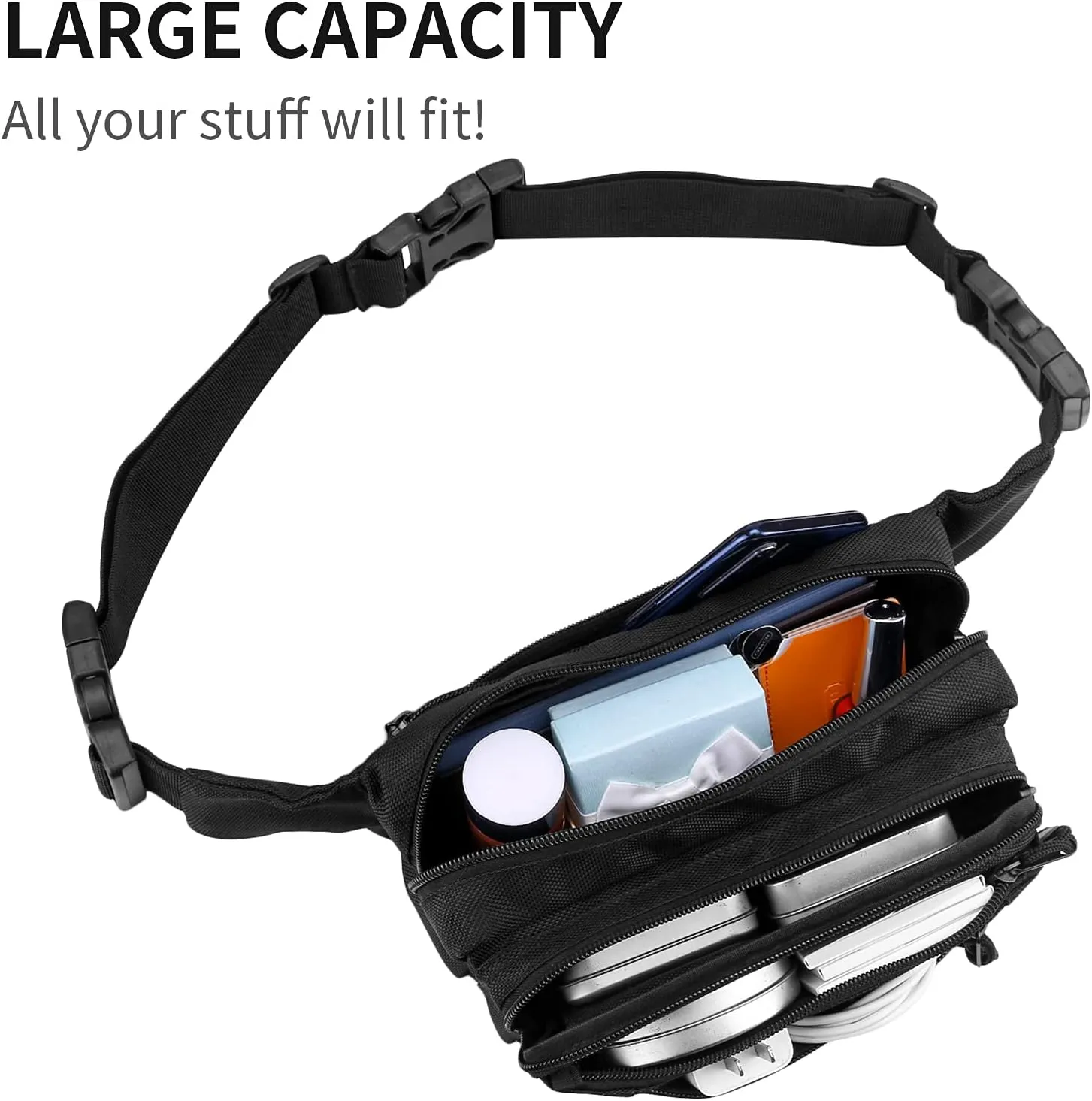 Fanny Pack for Women for Work,Multi-purpose Waist Bag for Travel & Sporting Event