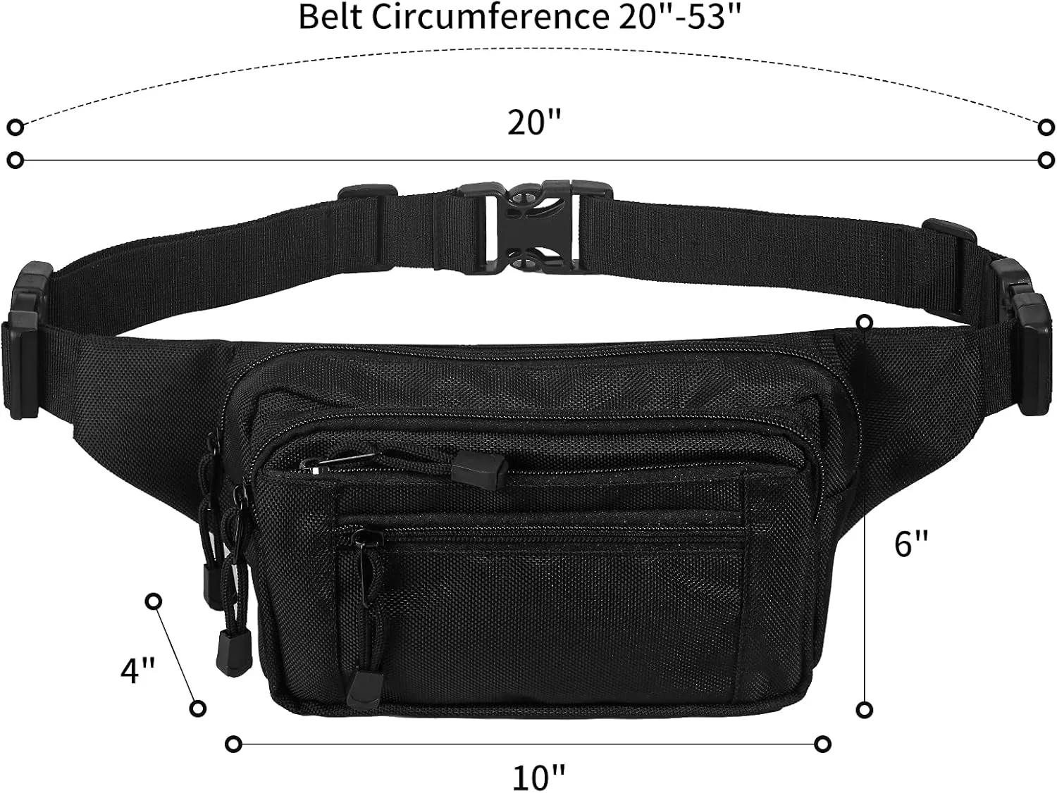 Fanny Pack for Women for Work,Multi-purpose Waist Bag for Travel & Sporting Event