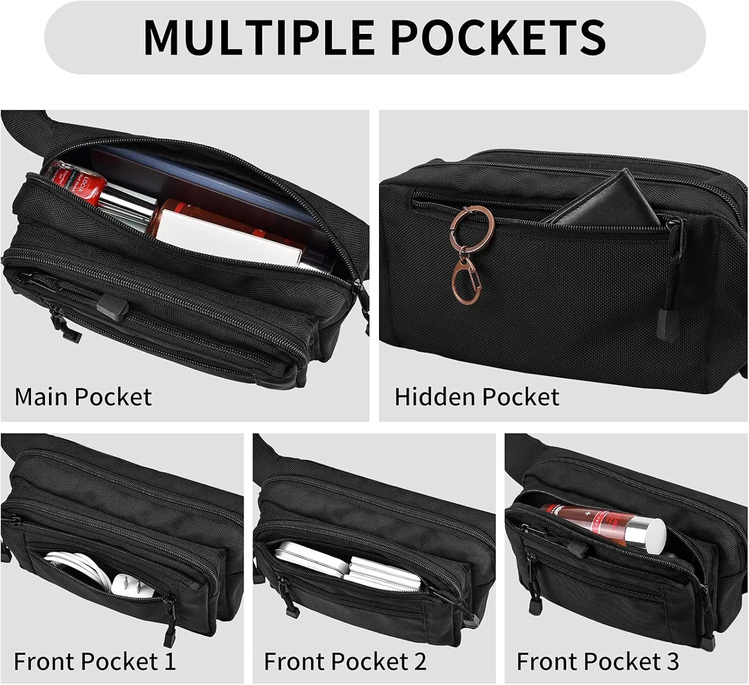 Fanny Pack for Women for Work,Multi-purpose Waist Bag for Travel & Sporting Event