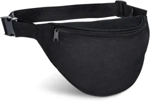 Fanny Pack, MISSMOON Adjustable 2 Zipper Travel Sport Running Hiking Walking Biking Waist Fanny Pack Bag For Woven Men Adult BLACK