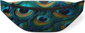 Fanny Packs for Women Men Sling Bag Crossbody Bags Men Waist Bag Beautiful Elegant Feather Fanny Pack for Women Belt Bag for Travel Hiking Running