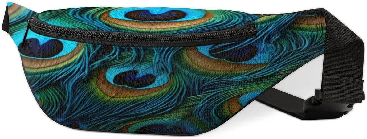 Fanny Packs for Women Men Sling Bag Crossbody Bags Men Waist Bag Beautiful Elegant Feather Fanny Pack for Women Belt Bag for Travel Hiking Running