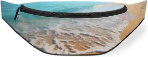 Fanny Packs for Women Men Sling Bag Crossbody Bags Men Waist Bag Sea Waves Beach Fanny Pack for Women Belt Bag for Travel Hiking Running