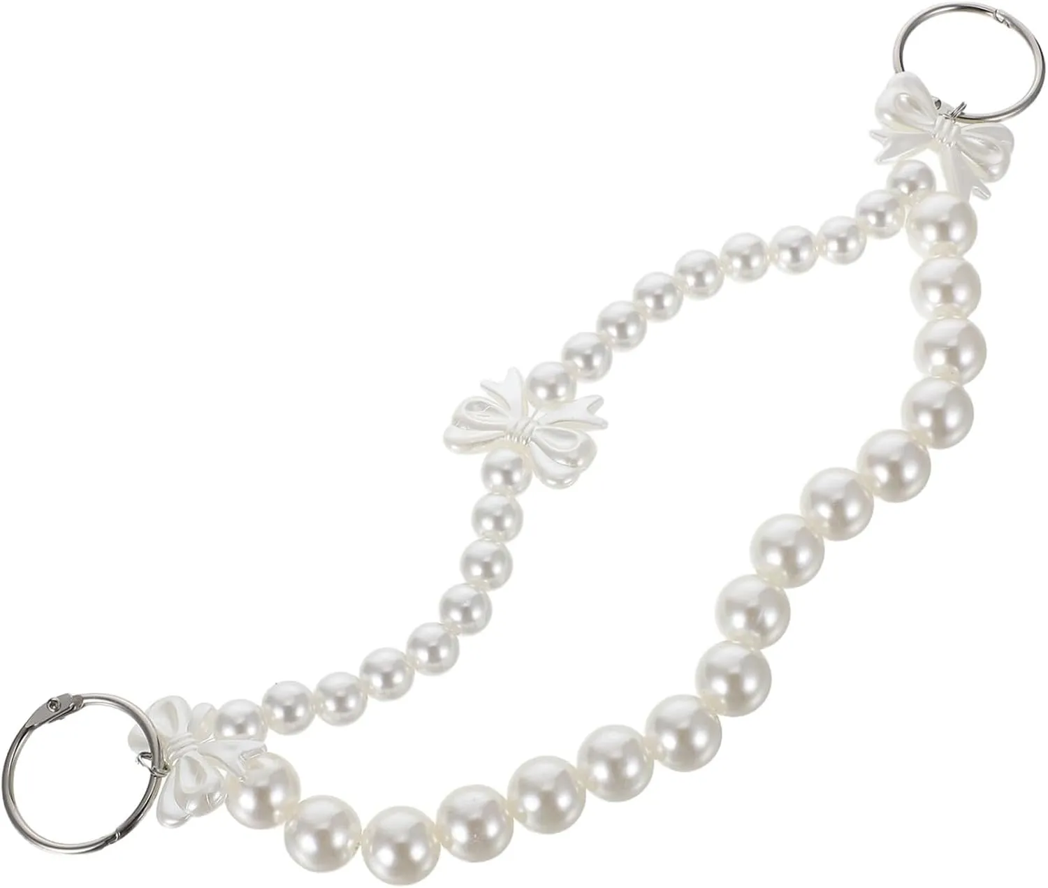 Faux Pearl Bow Accessories Handbag Chain Replacement Purse Shoulder Strap for Diy Bag Making