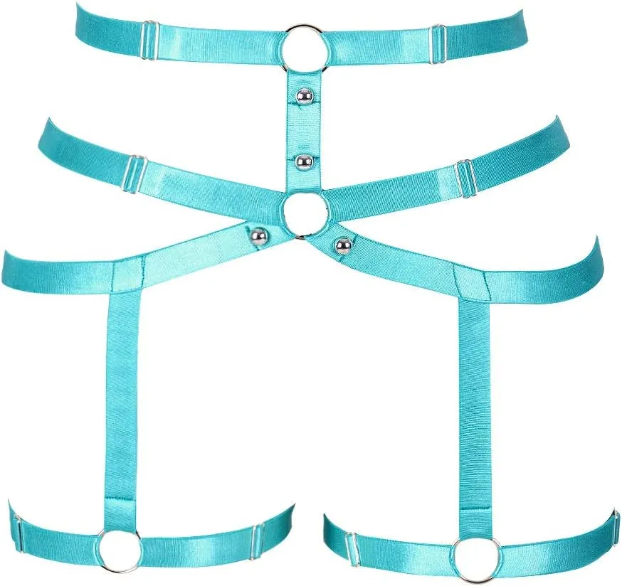 Female Body Harness Garter belt Leg Lingerie cage Soft Elasticity Carnival Punk Gothic Adjustable Belt