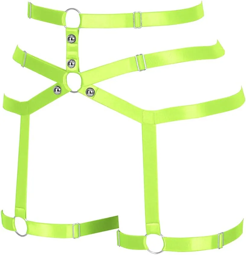 Female Body Harness Garter belt Leg Lingerie cage Soft Elasticity Carnival Punk Gothic Adjustable Belt
