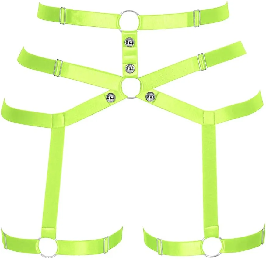 Female Body Harness Garter belt Leg Lingerie cage Soft Elasticity Carnival Punk Gothic Adjustable Belt
