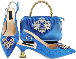 Fish Scale Texture Wedding Sandals Bag African Designer Women’s Party Set