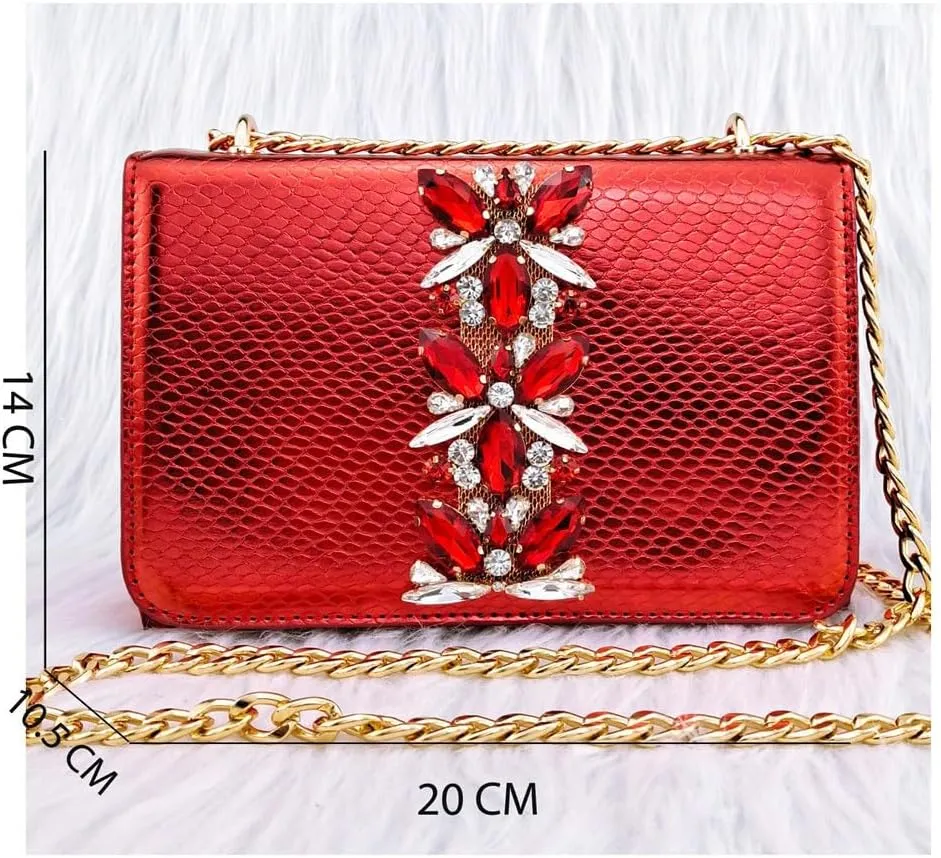 Floral Rhinestone Italian Heels Sandals Diamond Decorative Women Shoes Bag Set