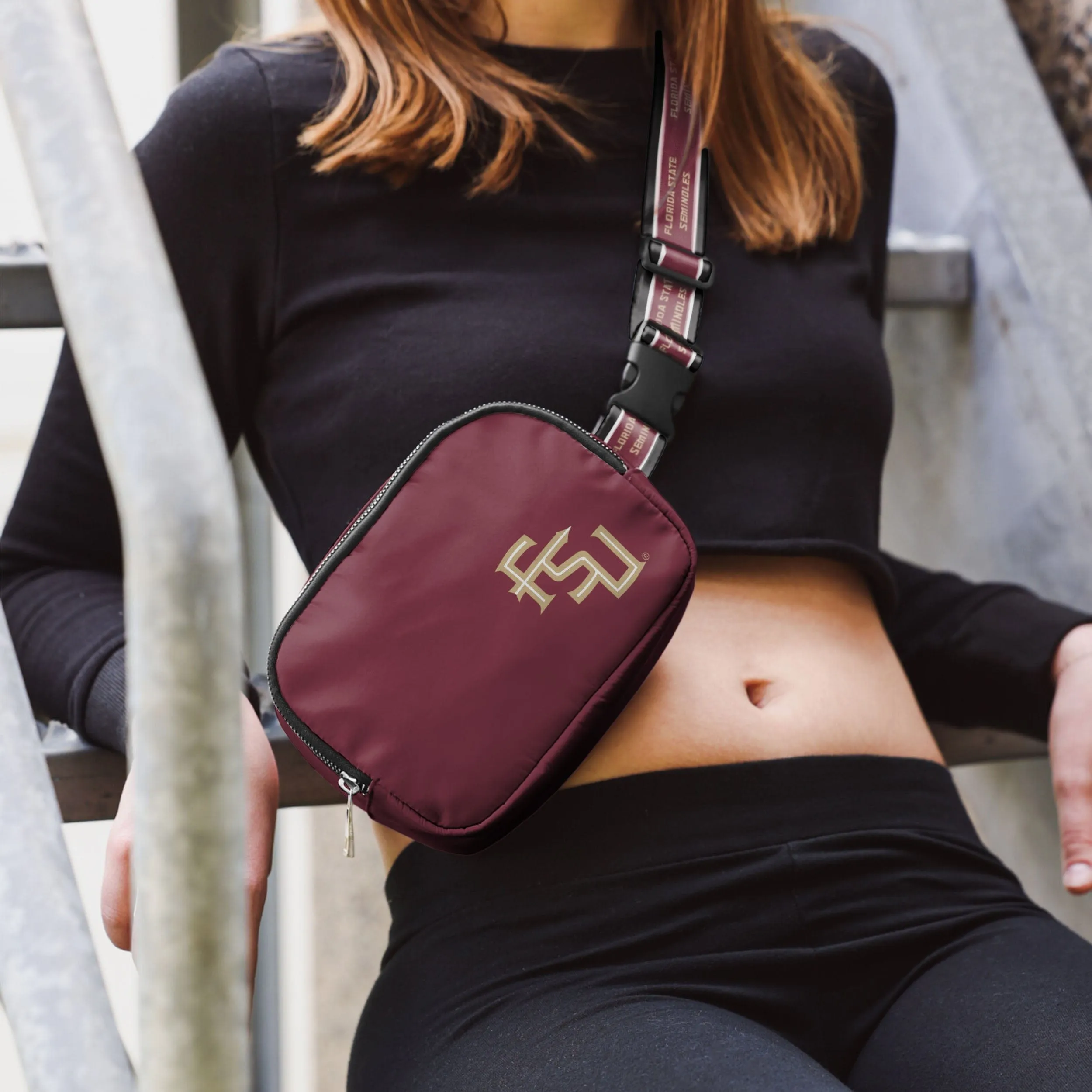 Florida State Seminoles Team Wordmark Crossbody Belt Bag