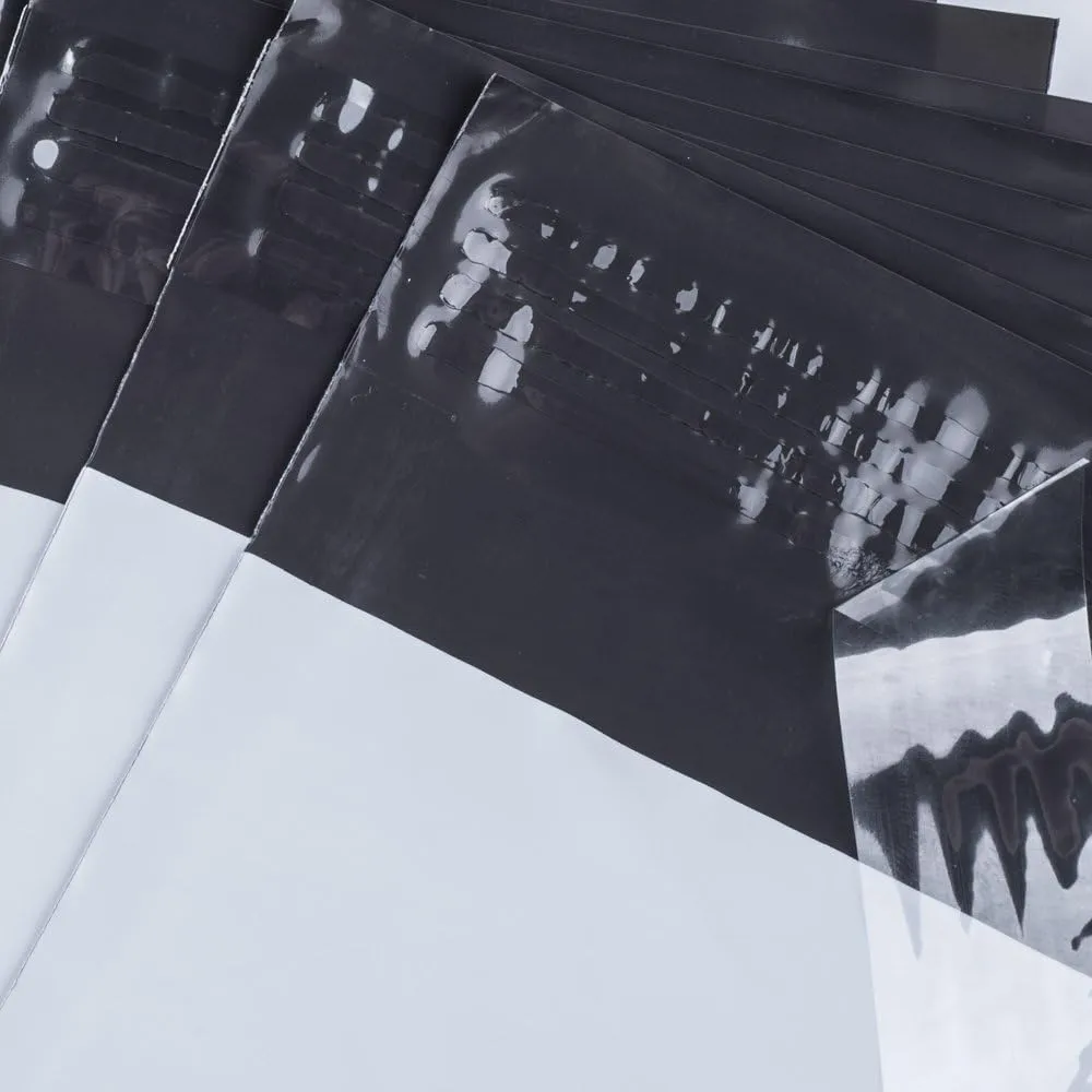 FungLam Grey Plastic Poly Mailers, 12 x 15.5 inches, 100 Count, Self-Seal, Water & Puncture Resistant