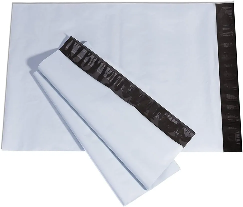 FungLam Grey Plastic Poly Mailers, 12 x 15.5 inches, 100 Count, Self-Seal, Water & Puncture Resistant