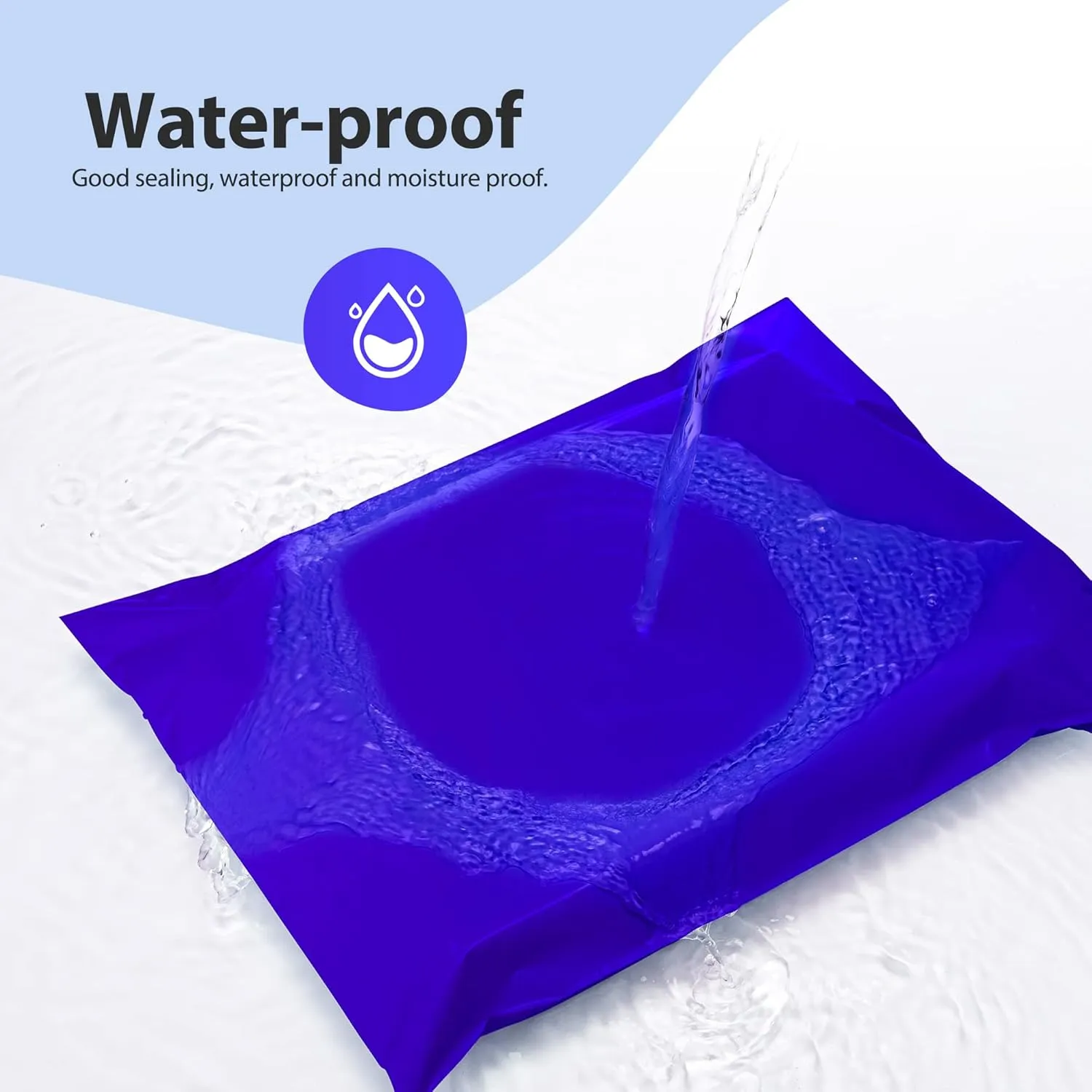 Fuxury Large Poly Mailers 14.5x19'' 100Pc, Waterproof Shipping Bags for Clothing, Strong Adhesive Mailers Poly Bags for Small Business Suppliers, Durable Shipping Envelopes Mailing Bags Blue
