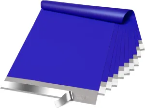 Fuxury Large Poly Mailers 14.5x19'' 100Pc, Waterproof Shipping Bags for Clothing, Strong Adhesive Mailers Poly Bags for Small Business Suppliers, Durable Shipping Envelopes Mailing Bags Blue