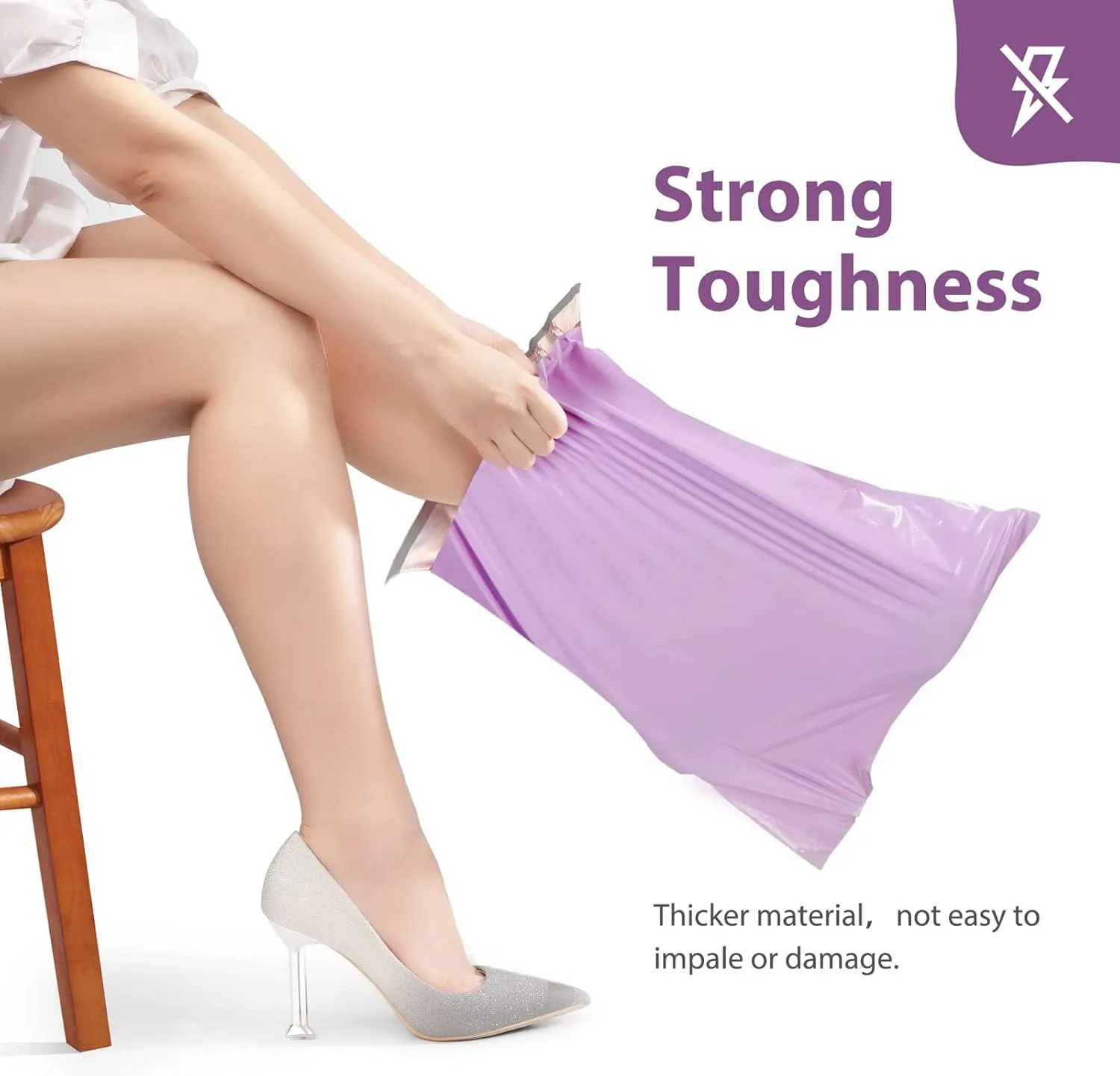 Fuxury Large Poly Mailers 24x24 Inch 50 Pcs, Waterproof Shipping Bags for Clothing, Strong Adhesive Shipping Envelopes for Small Business Suppliers, Self Seal Mailers Poly Bags Mailing Bags Purple