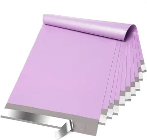 Fuxury Poly Mailers 10x13 Inch 200 Pcs, Bulk Shipping Bags for Clothing, Strong Adhesive Shipping Envelopes for Small Business Suppliers,Waterproof Mailers Poly Bags Mailing Envelopes Light Purple