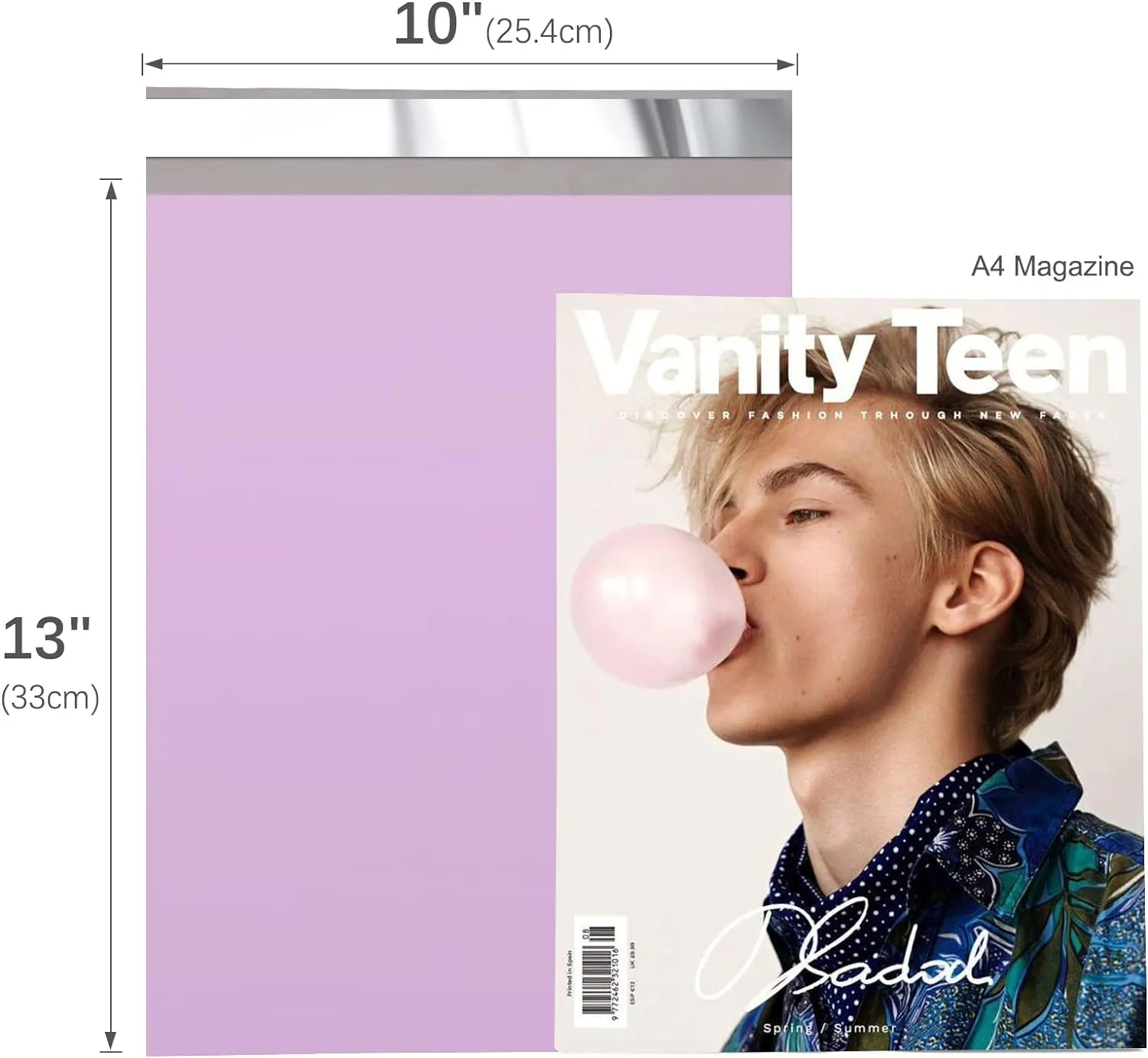 Fuxury Poly Mailers 10x13 Inch 200 Pcs, Bulk Shipping Bags for Clothing, Strong Adhesive Shipping Envelopes for Small Business Suppliers,Waterproof Mailers Poly Bags Mailing Envelopes Light Purple