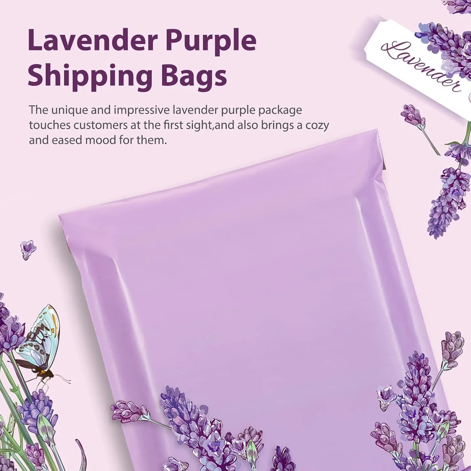 Fuxury Poly Mailers 14.5x19 Inch 100 Pcs, Waterproof Shipping Bags for Clothing, Strong Adhensive Shipping Envelopes for Small Business Suppliers, Self Seal Mailers Poly Bags Mailing Envelopes Purple