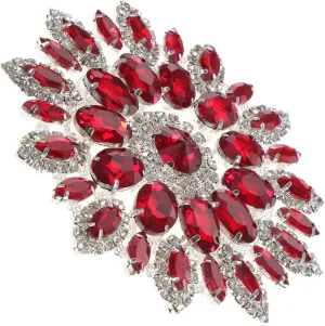 Gadpiparty DIY Rhinestone Patch Decor Creative Garment Patch with Hot Melt Adhesive for Clothing Bags Crafts Beautiful Flower Design