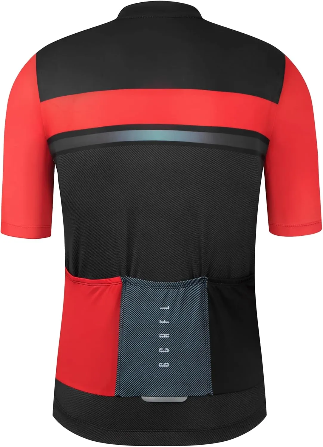 GCRFL Cycling Jersey Men Shorts Sleeves Road Bike Jersey Bicycle Tops Shirt, Zipper Pocket UPF 50  Lightweight PRO Race Fit