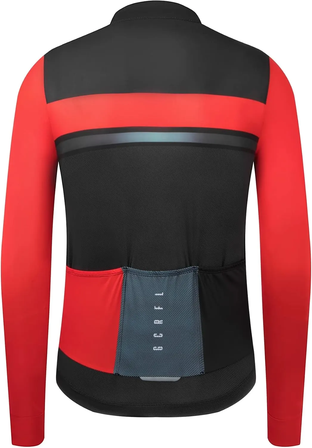 GCRFL Men's Cycling Jersey Long Sleeves Road Bike Jersey Shirt Cycling Tops, Zipper Pocket Lightweight PRO Race Fit UPF 50 