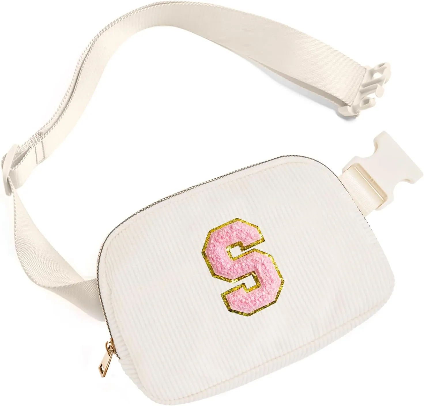 Gitus Gifts for Teen Girls 10-12 12-14 14-16 16-18 Birthday Gifts for Girls Women Sister Teacher Initial Belt Bag Fanny Pack Crossbody Bags for Teen Girl Gifts Trendy Stuff Travel Essentials (Ivory-S)