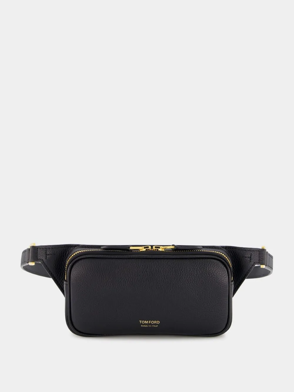Gold-Tone Logo-Detail Leather Belt Bag