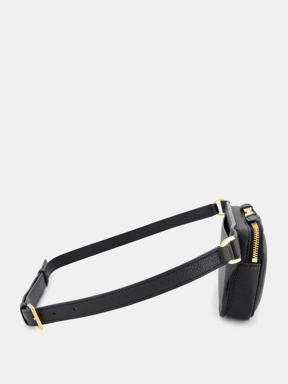 Gold-Tone Logo-Detail Leather Belt Bag