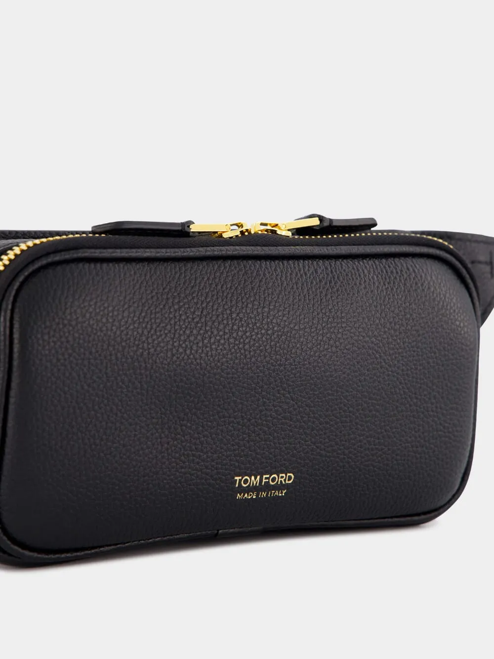 Gold-Tone Logo-Detail Leather Belt Bag