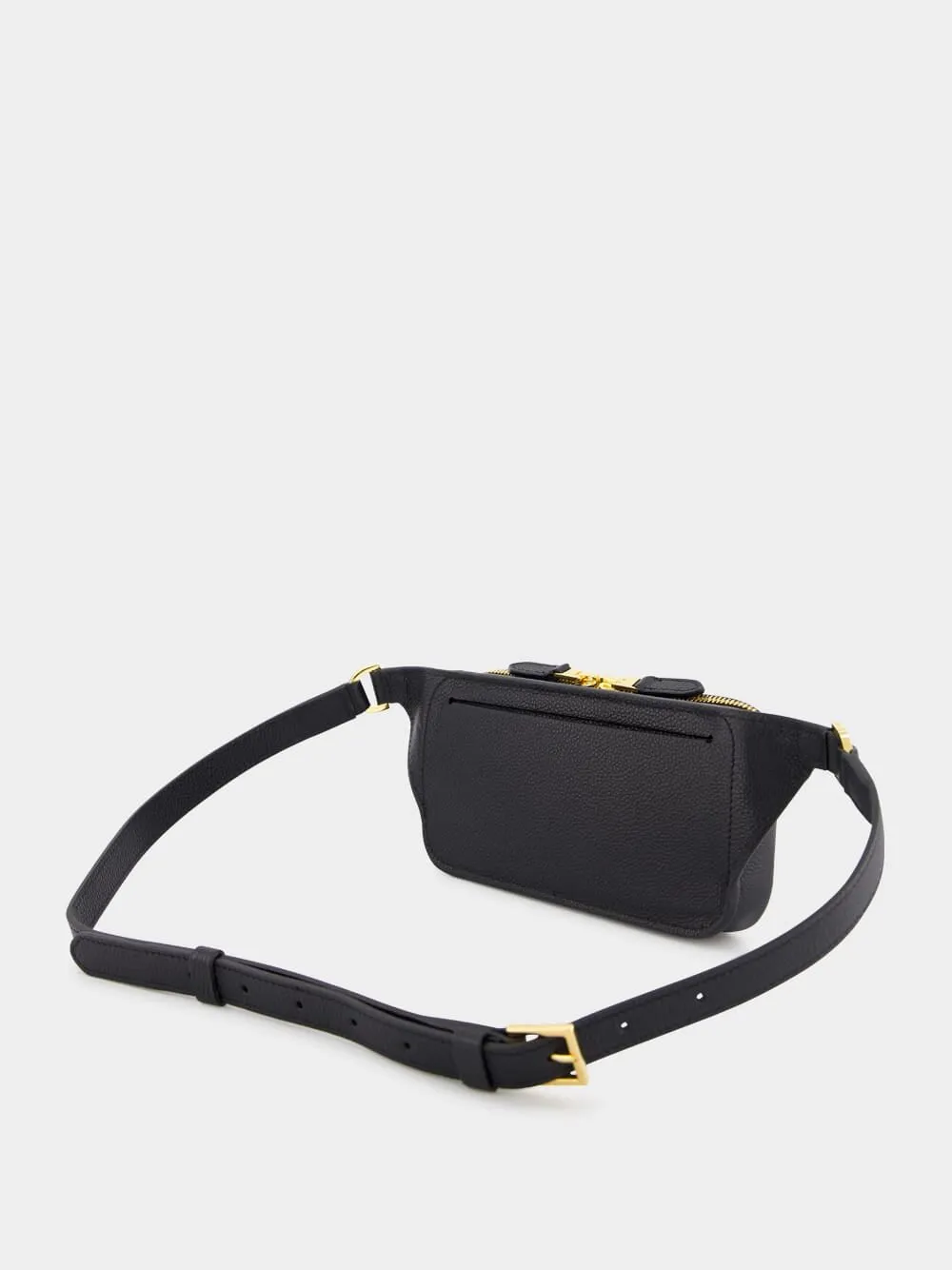 Gold-Tone Logo-Detail Leather Belt Bag