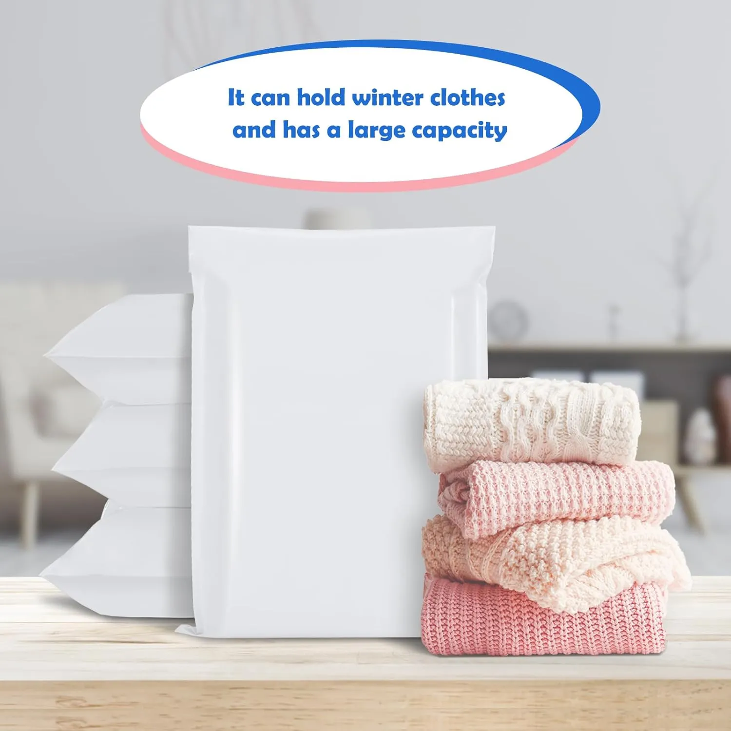 GSSUSA 100PCS Large Poly Mailers 19X24, Strong Adhesive Shipping Bags for Small Business, Waterproof Mailing Bags and Tear Resistant Shipping Envelopes for Clothing Poly Bags for Shipping in White