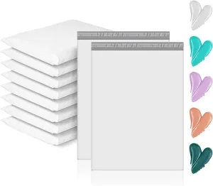 GSSUSA 100PCS Large Poly Mailers 19X24, Strong Adhesive Shipping Bags for Small Business, Waterproof Mailing Bags and Tear Resistant Shipping Envelopes for Clothing Poly Bags for Shipping in White