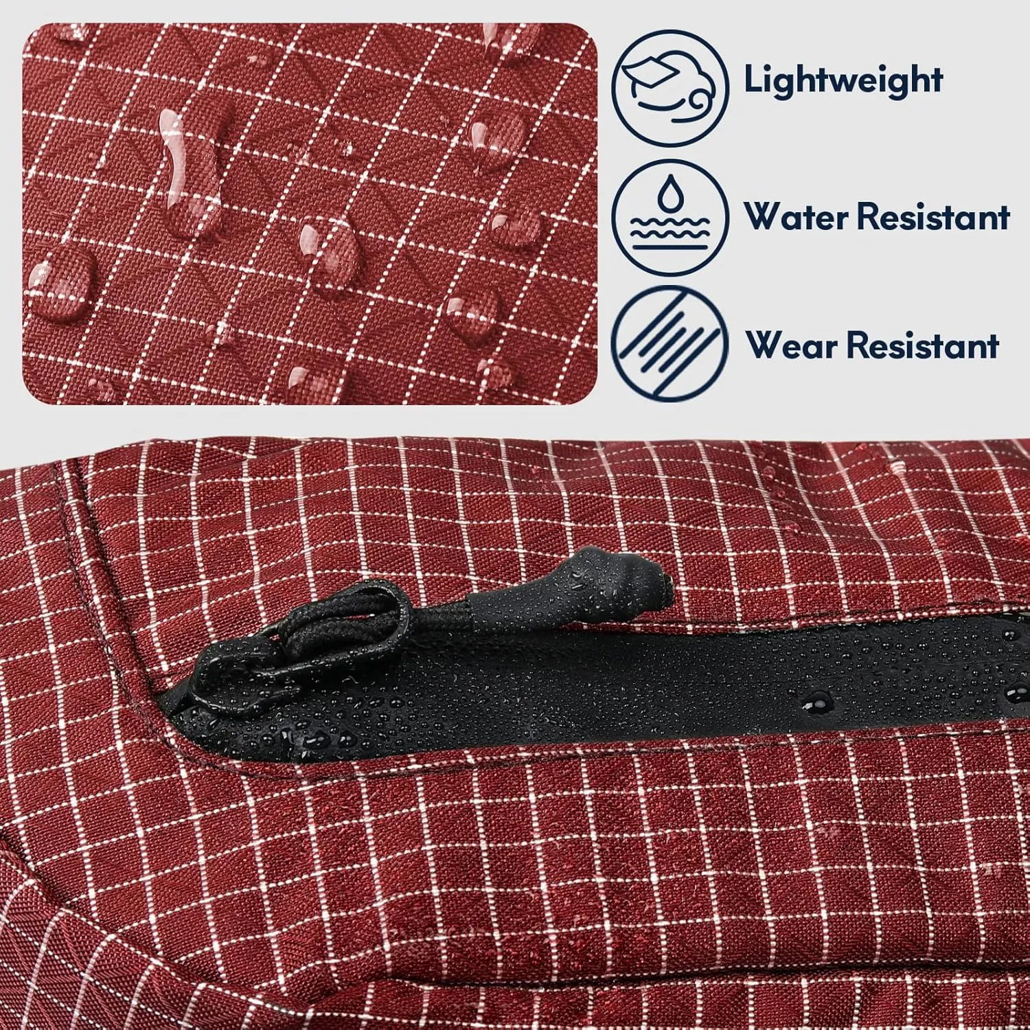Haimont Waist Pack for Men Women, Fanny Packs with Multiple Pockets, Lightweight Crossbody Chest Bag for Travel, Hiking, Running, Outdoor, Water-resistant, Red