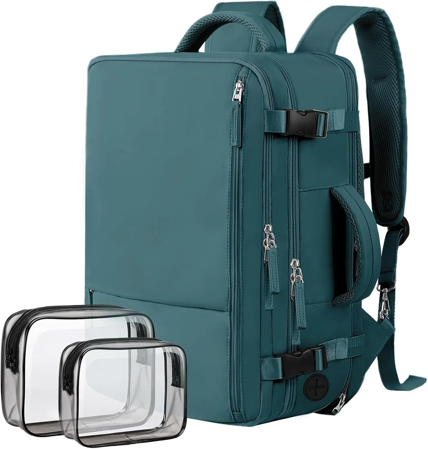 Hanples Extra Large Travel Backpack for Women as Person Item Flight Approved, 40L Carry On Backpack, 17 Inch Laptop Backpack, Waterproof Backpack, Hiking Backpack, Casual Bag(Peacock Blue)