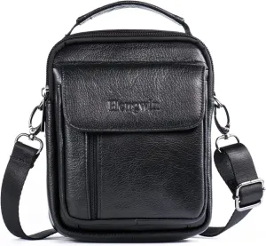 hengwin Genuine Leather Phone Pouch for Belt, Cell Phone Holster with Belt Loop, Crossbody Purse Shoulder Bag Fanny Pack