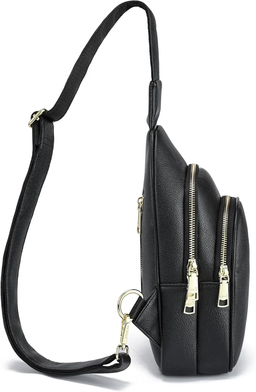INICAT Crossbody Sling Bags Fanny Packs Leather Purses Chest Bag for Women