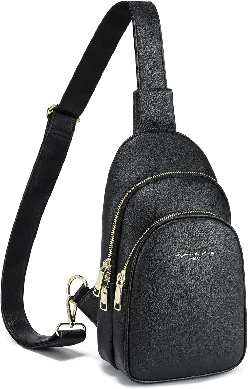 INICAT Crossbody Sling Bags Fanny Packs Leather Purses Chest Bag for Women