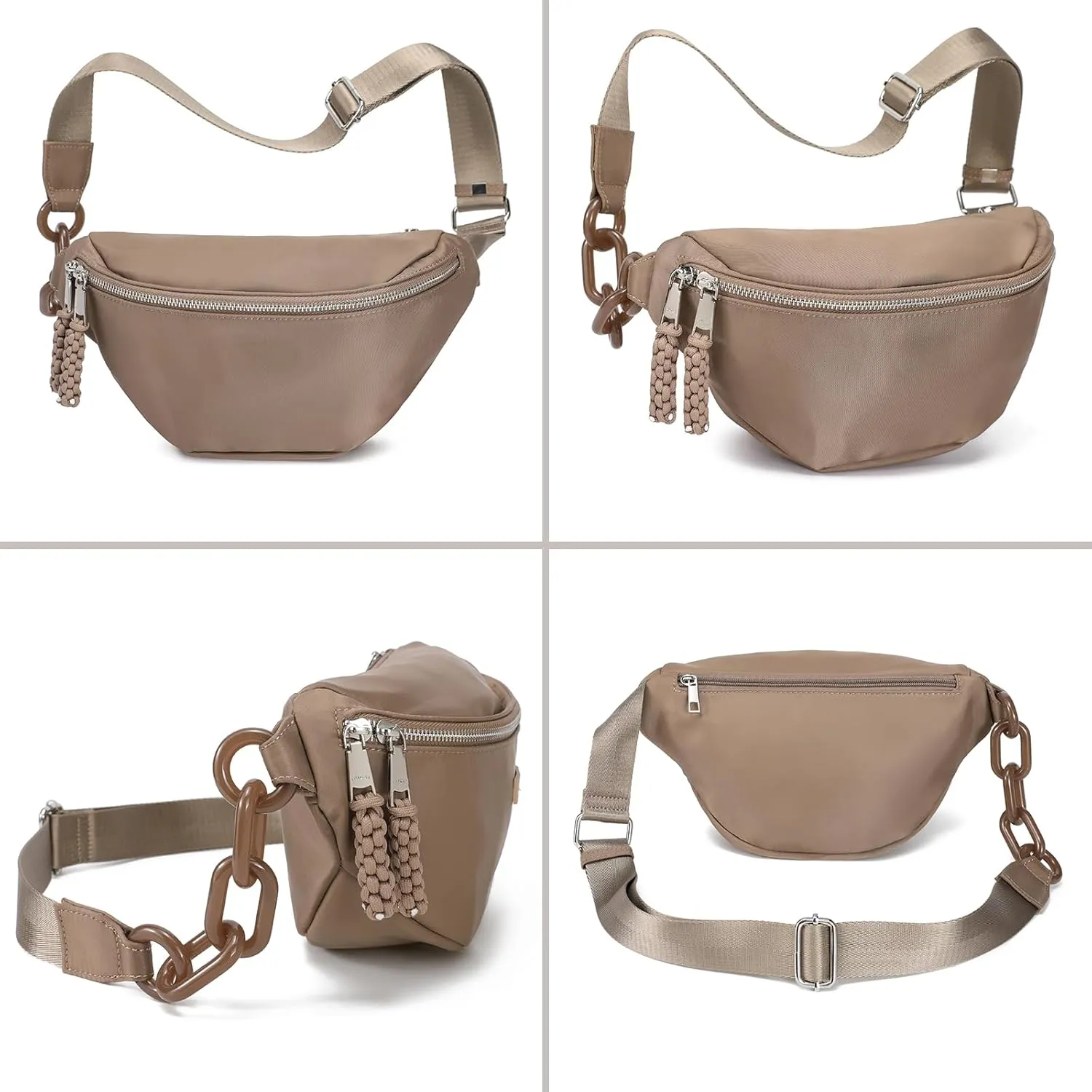 INICAT Fanny Packs for Women,Fashion Waist Packs Crossbody Bum Bag with Adjustable Strap for Travel Sport
