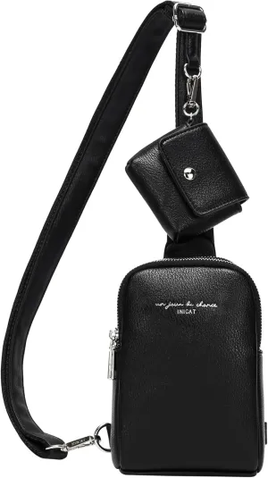 INICAT Travel Small Sling Bag Leather Crossbody Bags for Women Fanny Packs Cross Body Bag for Woman Cross Body Purses