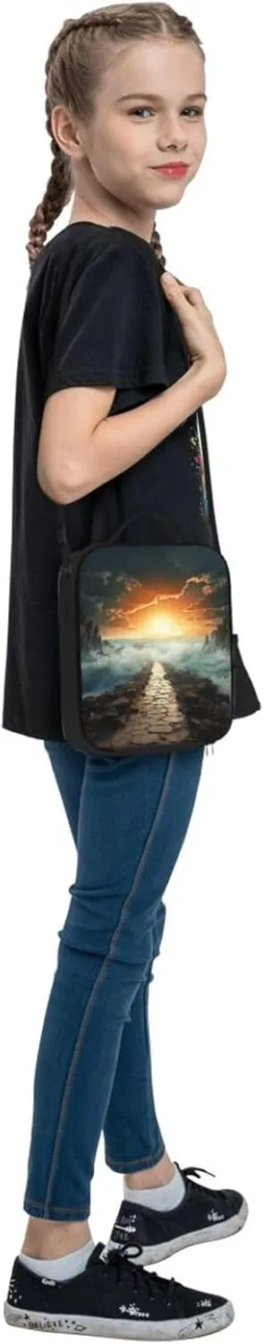 Insulated Lunch Bag Lunch Box for Women Men Divided Sea Pathway Lunch bag Lunch Tote Bags for Work Office