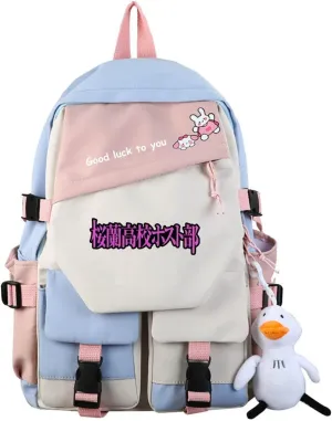 ISaikoy Anime Ouran High School Host Club Backpack Shoulder Bag Bookbag Student School Bag Daypack Satchel E1