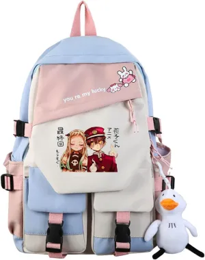 ISaikoy Anime Toilet-bound Hanako-kun Backpack Bookbag Shoulder School Bag Daypack Laptop Bag 10