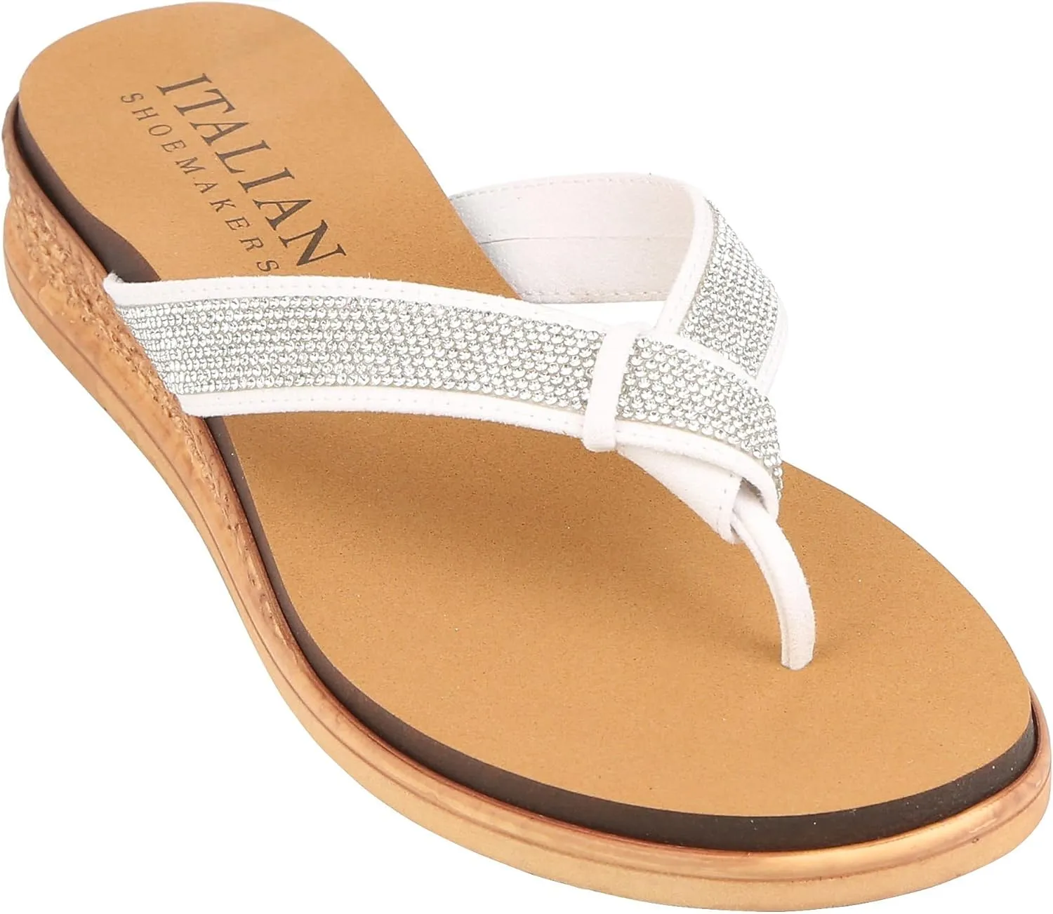 ITALIAN Shoemakers Womens Rebie Sandals 8 White