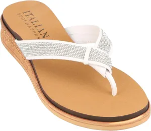 ITALIAN Shoemakers Womens Rebie Sandals 8 White