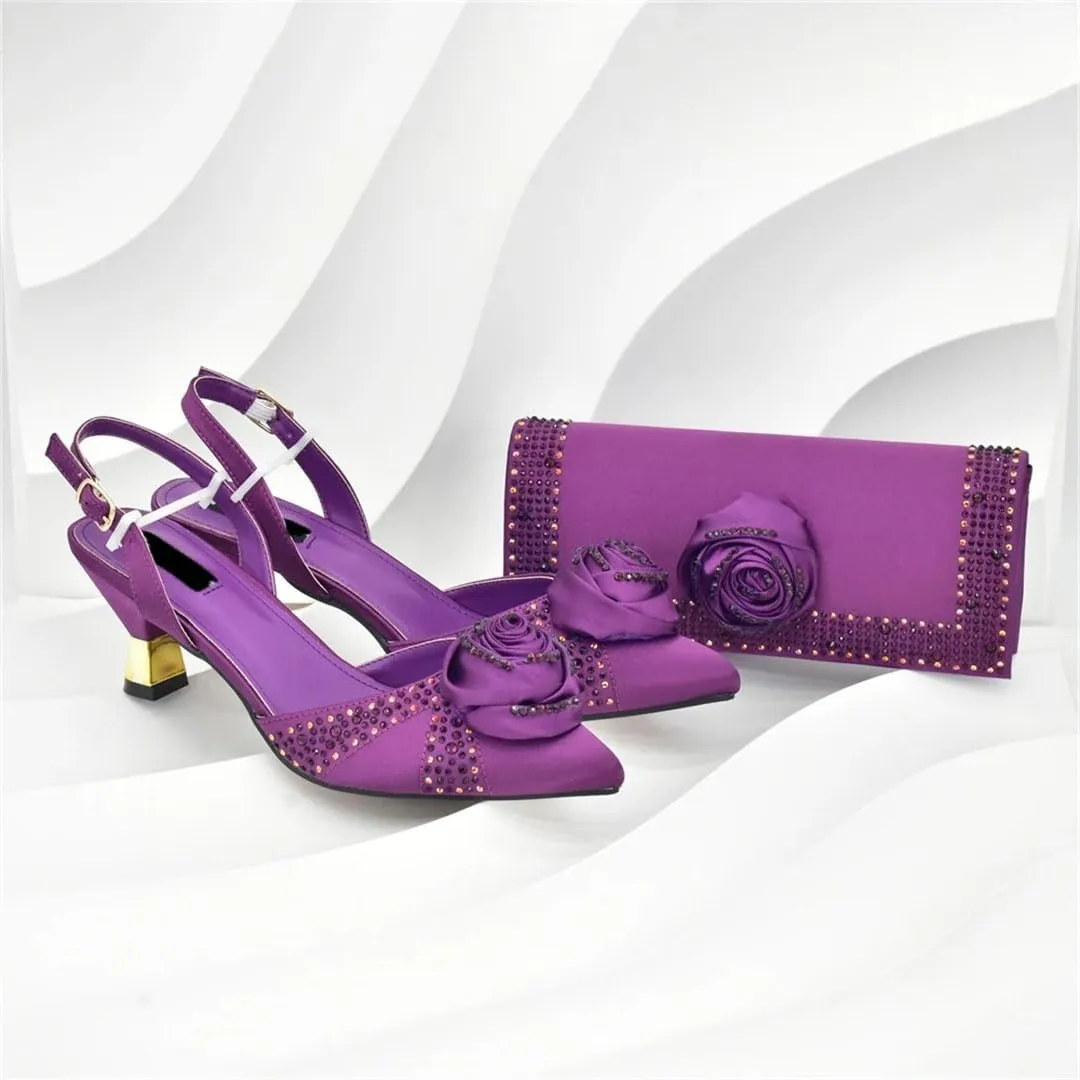 Italian Stiletto Sandals Bag Combo Nigerian Wedding High Heel Partywear Set