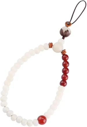 Jade Agate Phone Hanging Rope Stylish Beaded Phone Charm Strap Easy to Install Remove Durable Lanyard for Bags Accessory for Fashionable Phones